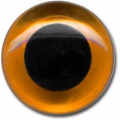 Hnědé skleněné oči ø 10 mm - 2 ks